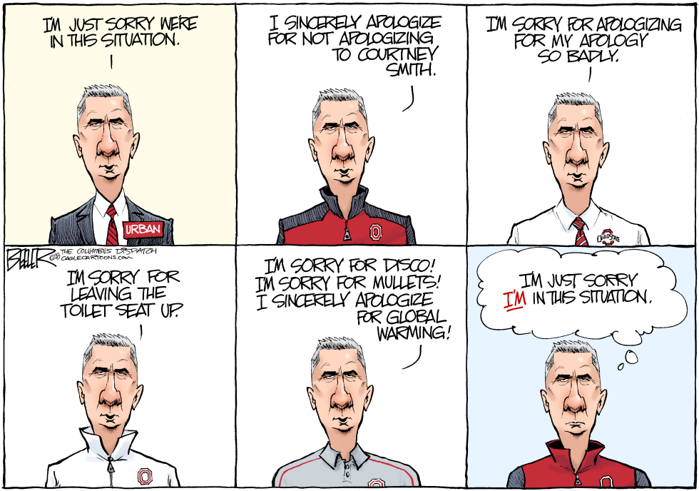  LOCAL OH URBAN MEYER SORRY by Nate Beeler