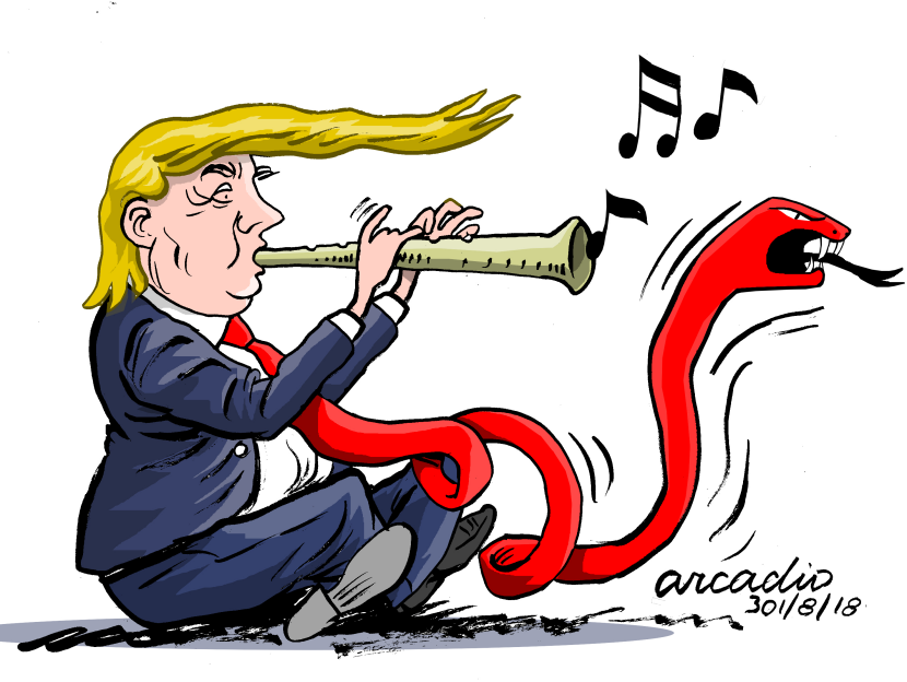 La corbata encantada de Trump