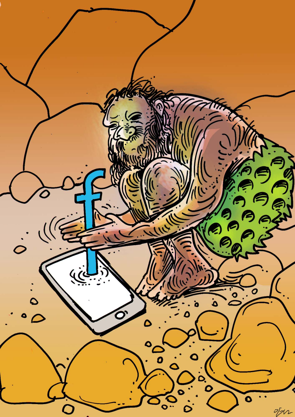 Cave Man Social Media