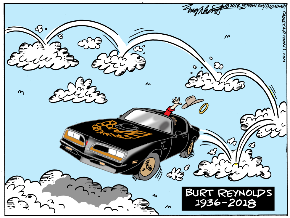  BURT REYNOLDS by Bob Englehart