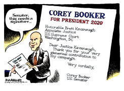 SENATOR COREY BOOKER AND KAVANAUGH  by Jimmy Margulies
