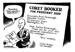 SENATOR COREY BOOKER AND KAVANAUGH by Jimmy Margulies