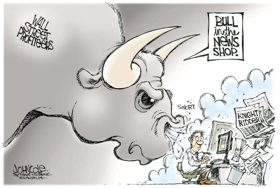 Wall Street in the newsroom -- color