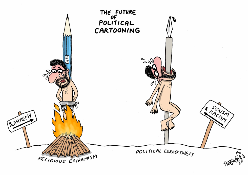  FUTURE OF POLITICAL CARTOONING by Stephane Peray