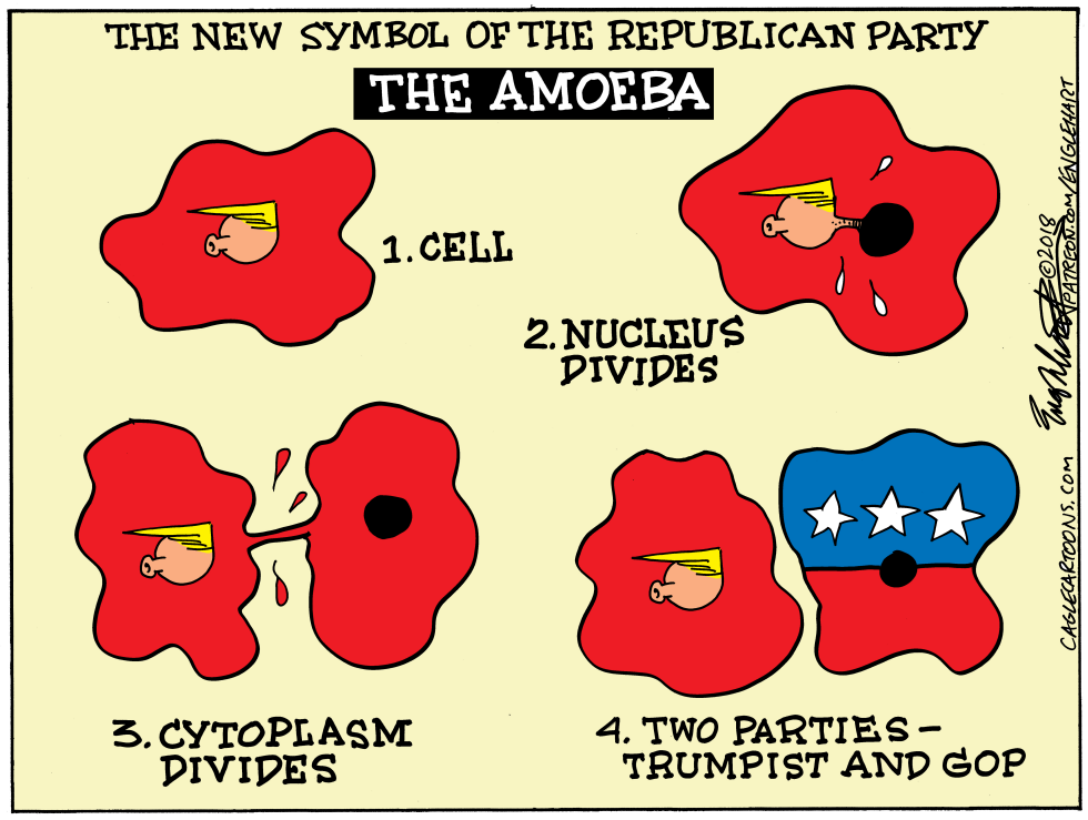  REPUBLICANS SPLITTING by Bob Englehart