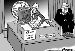 CALIFORNIA LEADS ON CLIMATE CHANGE BW by Steve Greenberg