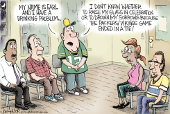 PACKER VIKINGS TIE by Joe Heller
