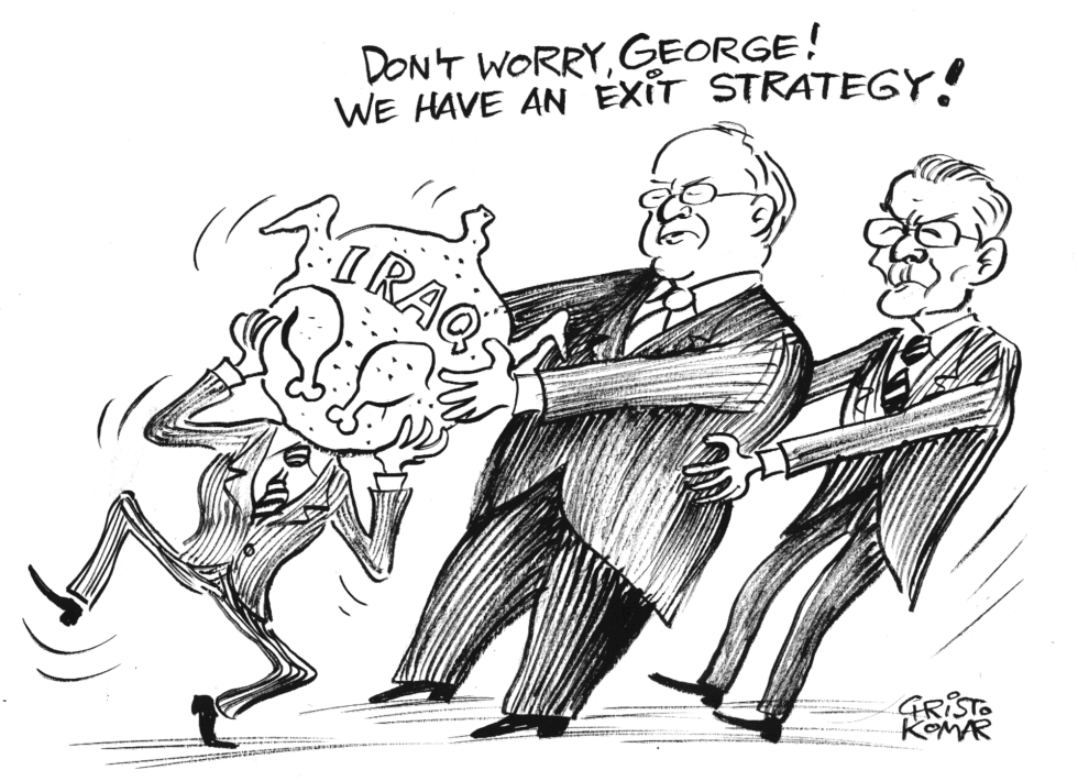 Bush got stuck in - B&W