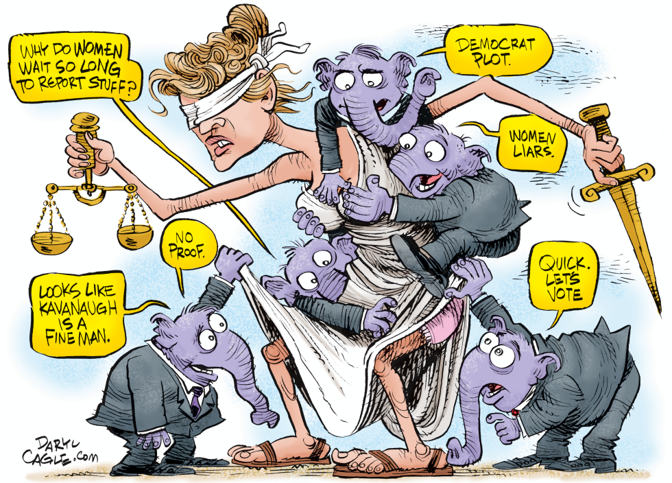  KAVANAUGH JUSTICE AND REPUBLICANS by Daryl Cagle