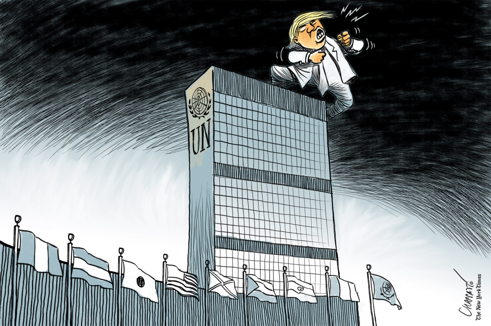  TRUMP AT THE UN by Patrick Chappatte