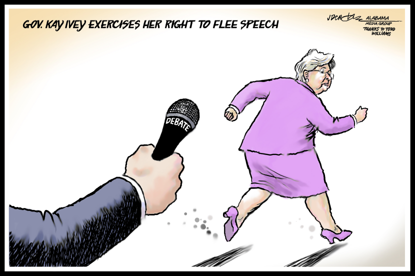Kay Ivey right to flee speech / Alabama local