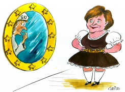 ANGELA MERKEL IN THE MIRROR -  by Christo Komarnitski