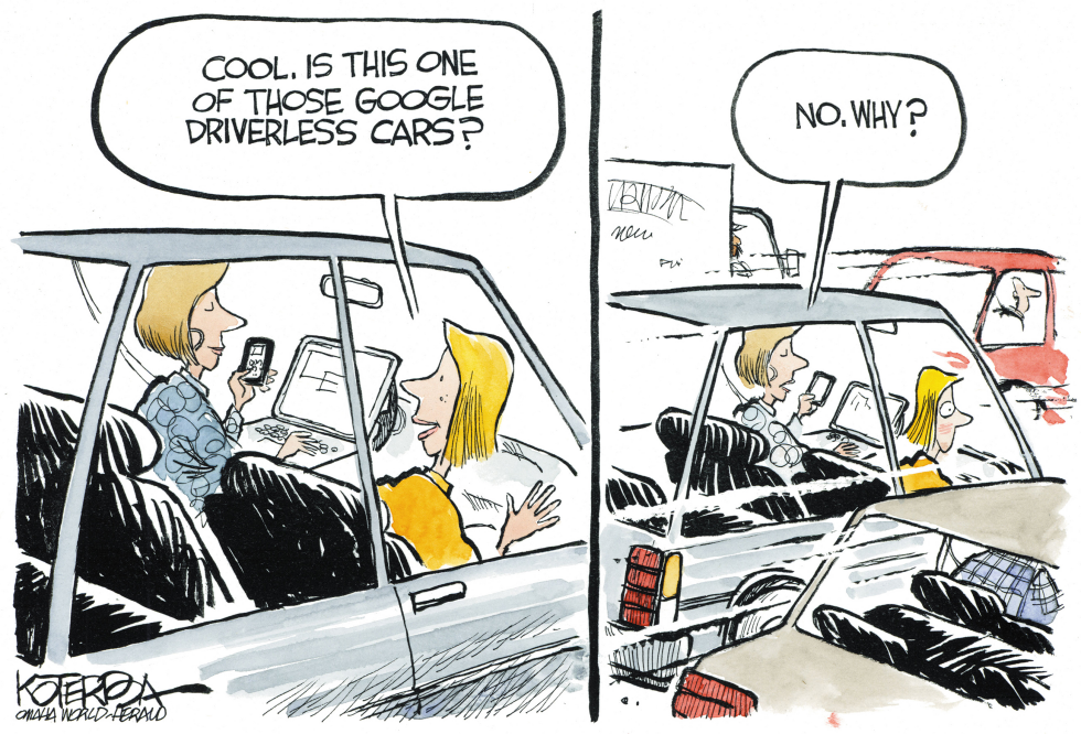  DRIVERLESS CARS by Jeff Koterba