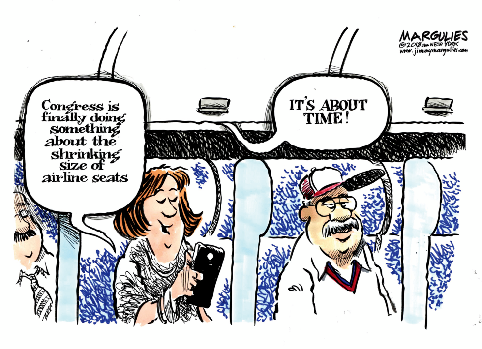 Airline seats getting smaller color