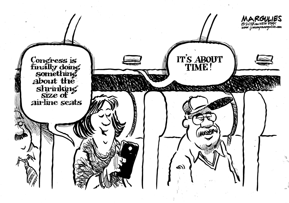 Airline seats getting smaller