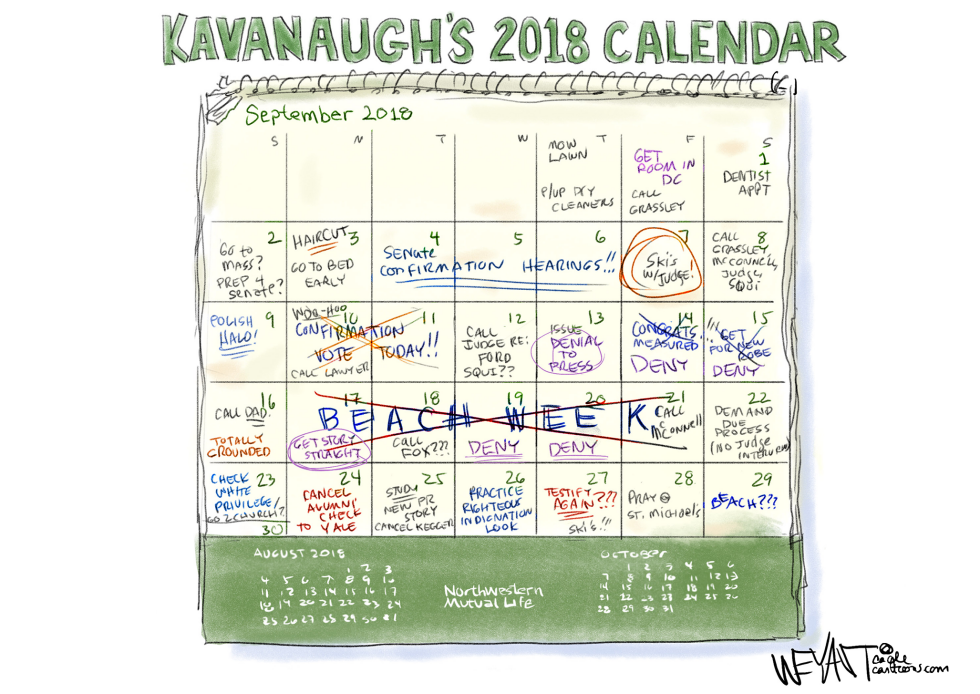 Kavanaugh 2018 Calendar