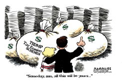 TRUMP AND HIS FATHER  by Jimmy Margulies