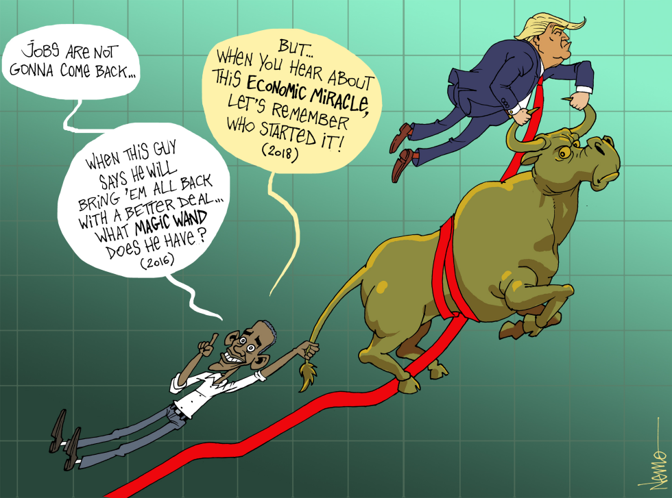 Obama Takes Credit for Economic Boom