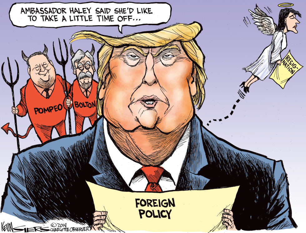  HALEY RESIGNS by Kevin Siers