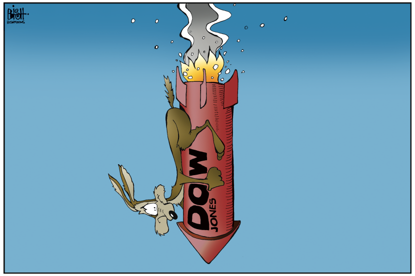 DOW JONES DROP, COLOR