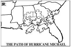 HURRICANE MICHAEL, B/W by Randy Bish