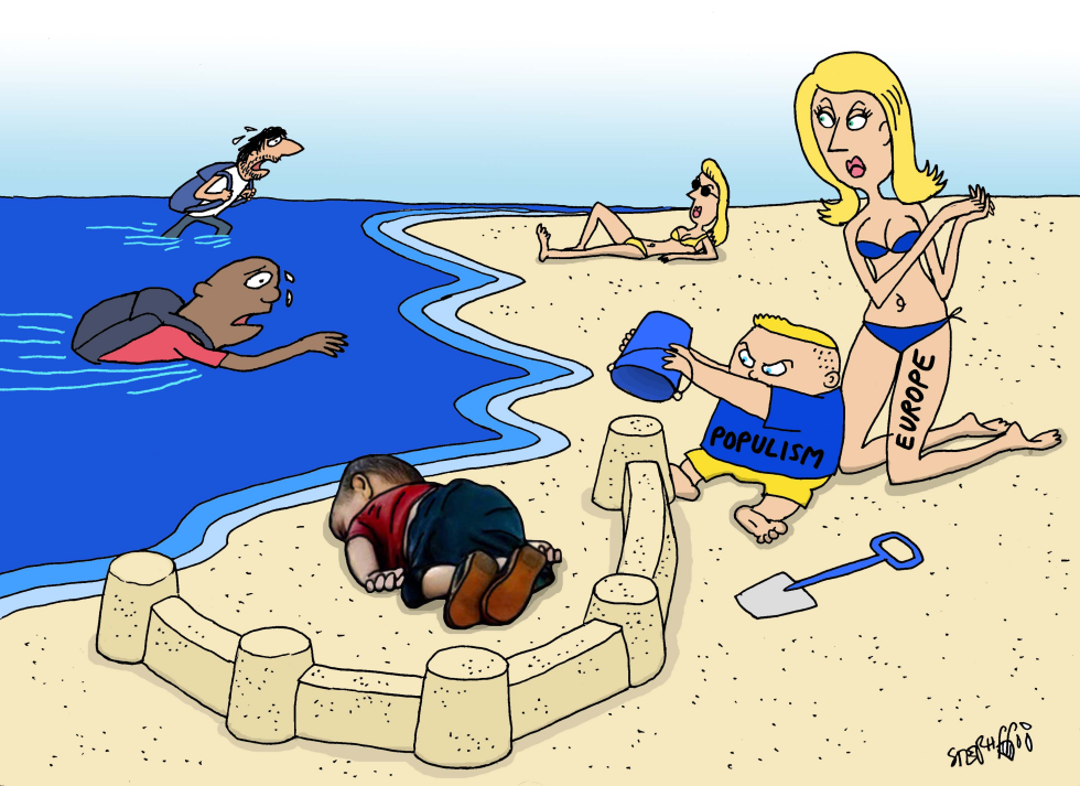  SAND CASTLE OF EUROPEAN POPULISM by Stephane Peray