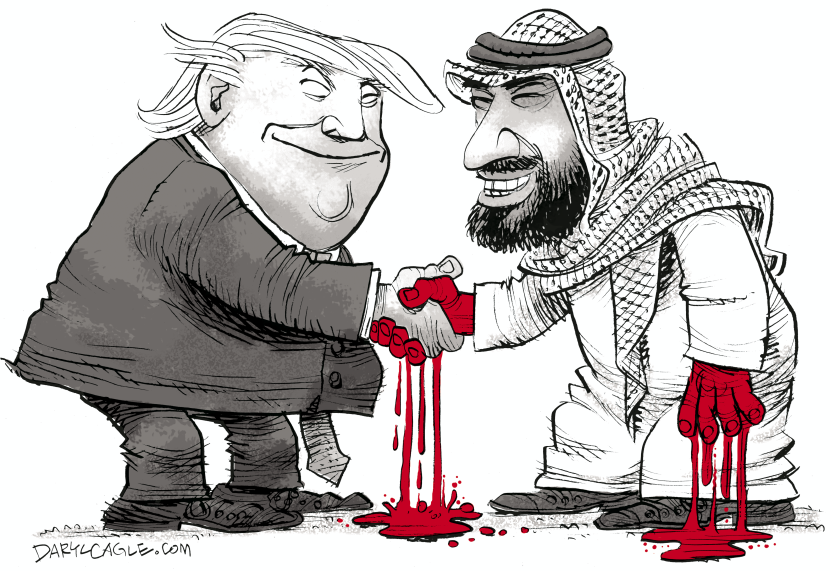 Trump and Saudi Prince Bin Salman Handshake REVISED