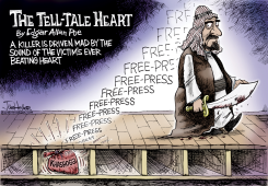 KHASHOGGI MURDER WITH TEXT by Joe Heller
