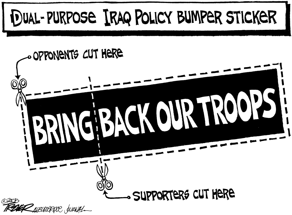 Dual-purpose Iraq Bumper Sticker