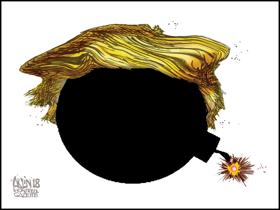  TRUMP, BOMB PACKAGES by Aislin