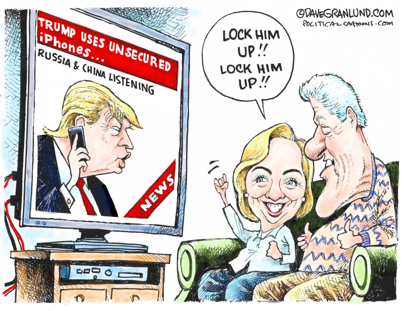 Trump using unsecure iphones