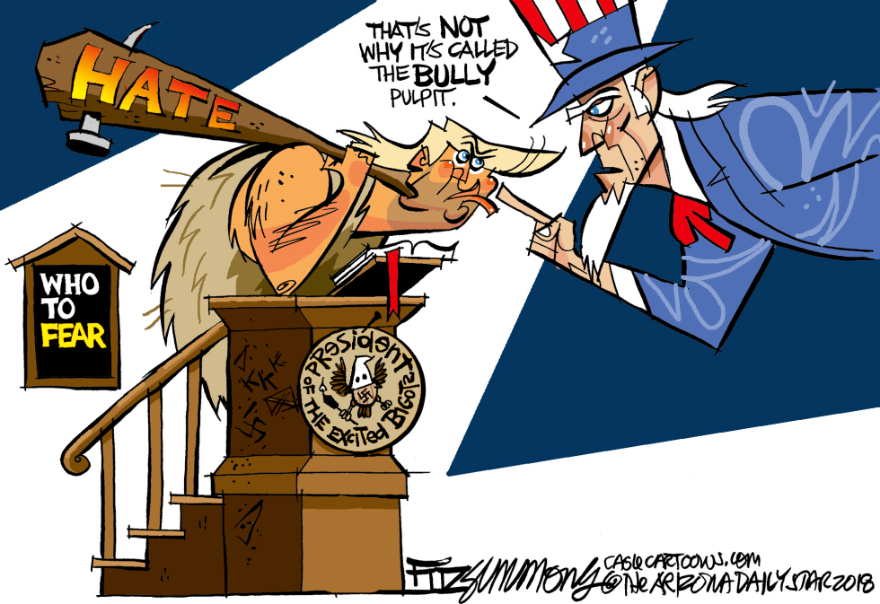  TRUMP BULLY PULPIT by David Fitzsimmons