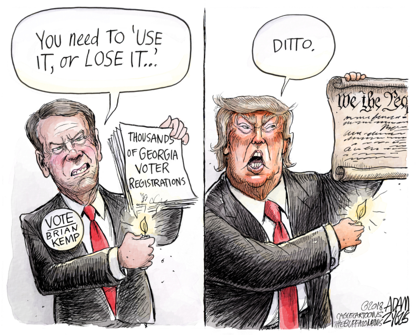 Suppressing rights - Trump and Kemp