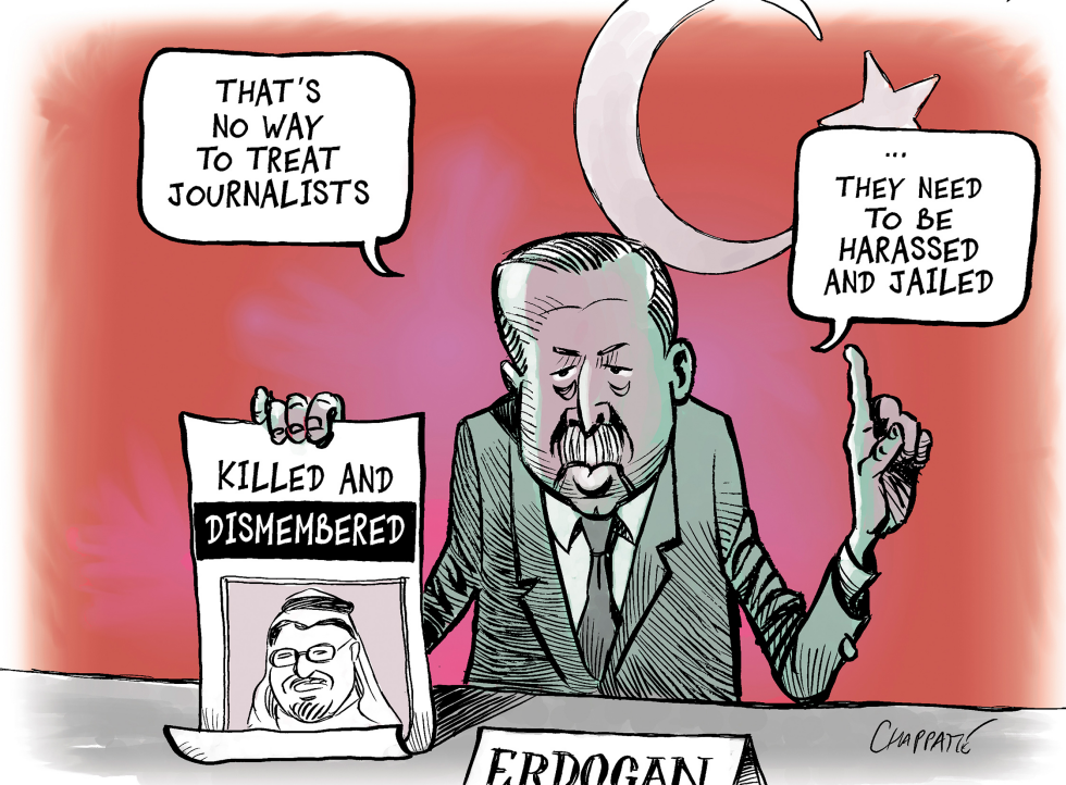  TURKISH LESSON IN HUMAN RIGHTS by Patrick Chappatte