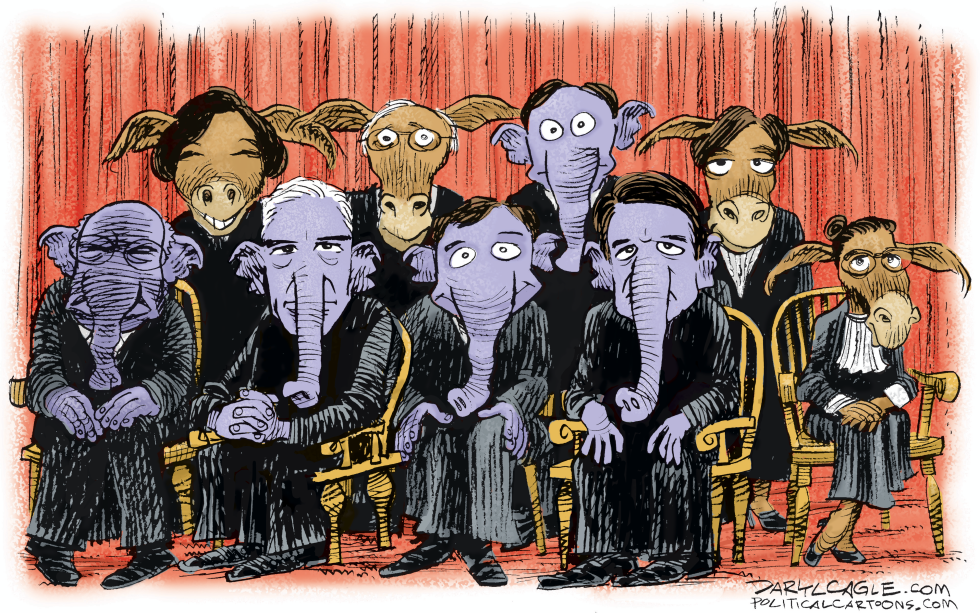  SUPREME COURT PARTISAN PORTRAIT  by Daryl Cagle