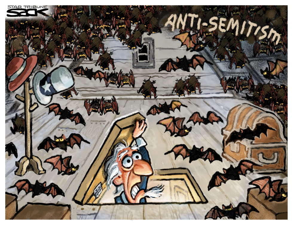  ANTI-SEMITISM INFESTATION by Steve Sack