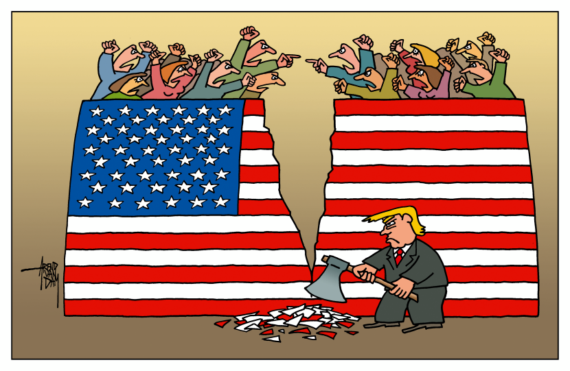 Trump splitting America