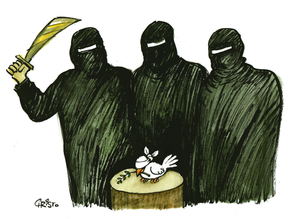 Dove taken hostage - COLOR