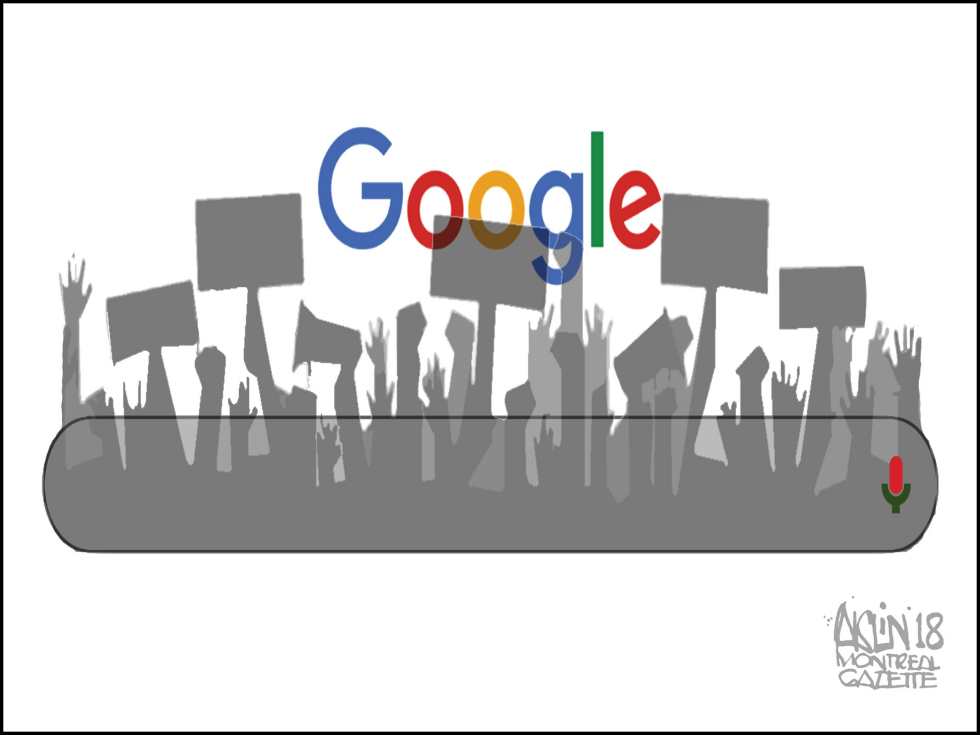  GOOGLE EMPLOYEES PROTEST by Aislin