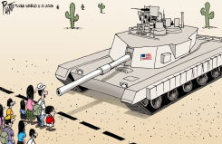 MILITARY AT THE BORDER by Bruce Plante