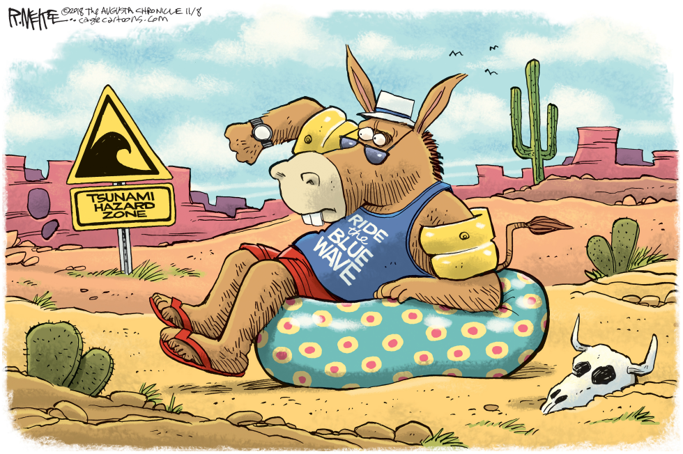  WAITING ON THE BLUE WAVE by Rick McKee