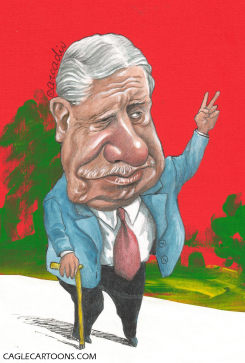 AUGUSTO PINOCHET - CARICATURE -  by Arcadio Esquivel
