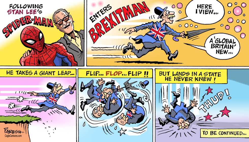  SPIDERMAN AND BREXITMAN by Paresh Nath