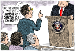 WHITE HOUSE PRESS CONFERENCE by Monte Wolverton