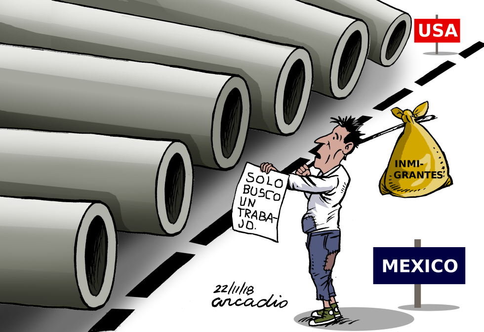 Inmigrantes es caravana