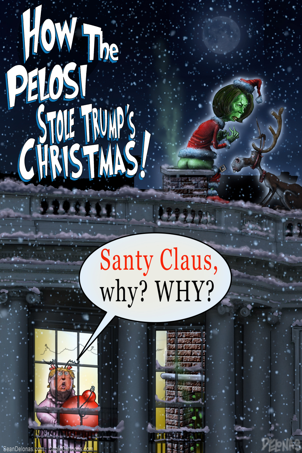 Grinch Pelosi Trump Christmas