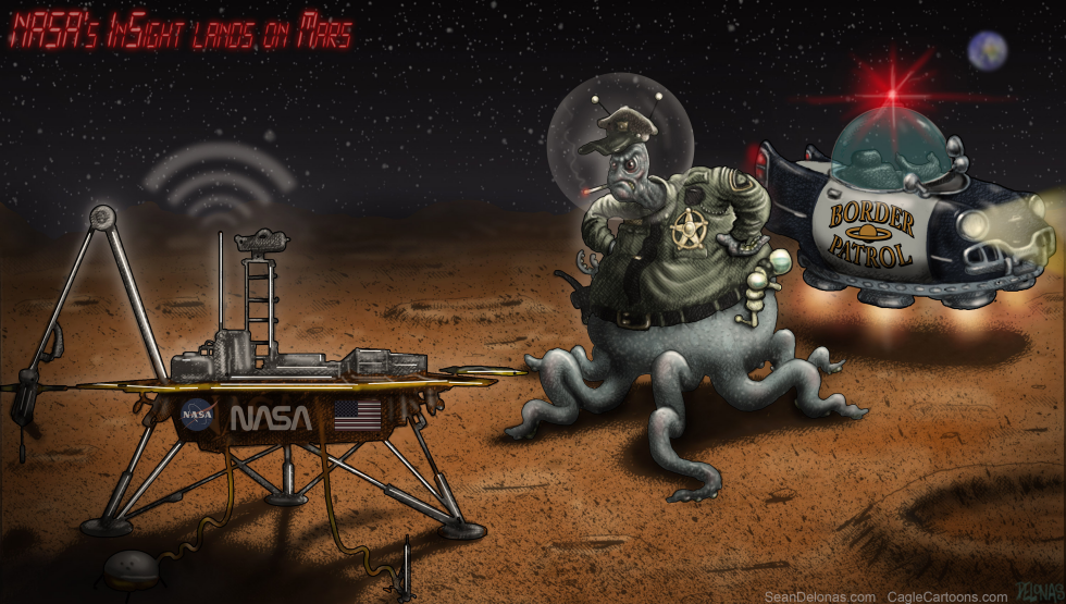  NASA INSIGHT PROBE SPACE MARS by Sean Delonas