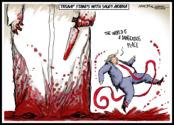 TRUMP KHASHOGGI BLOOD by J.D. Crowe