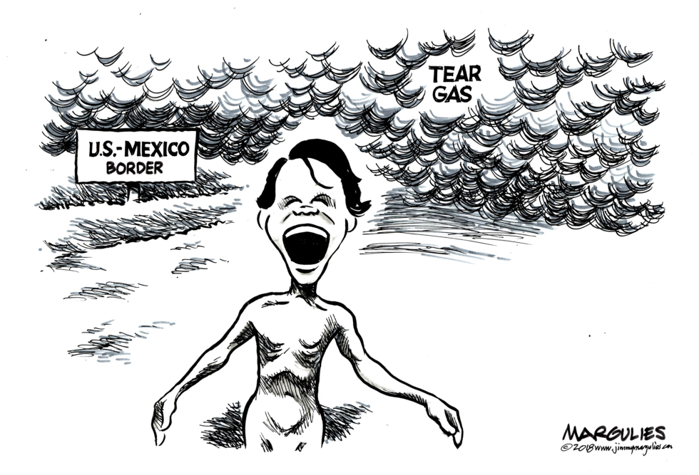 Tear gas at the border