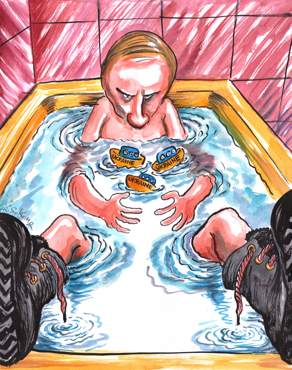  PUTIN AND UKRAINE NAVY by Christo Komarnitski